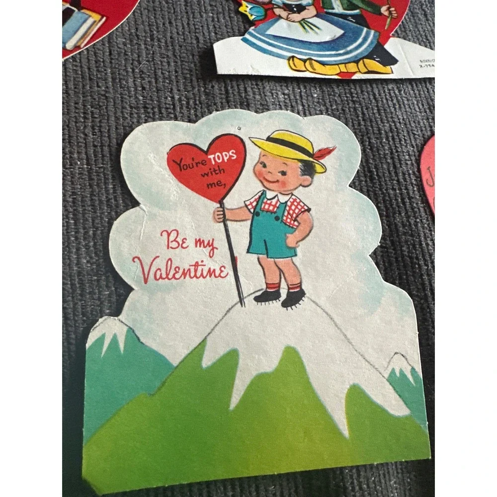 Vintage‎ 1950s Valentines Day Cards Lot 5 Gibson Ameri-Card Mid Century Die Cut
